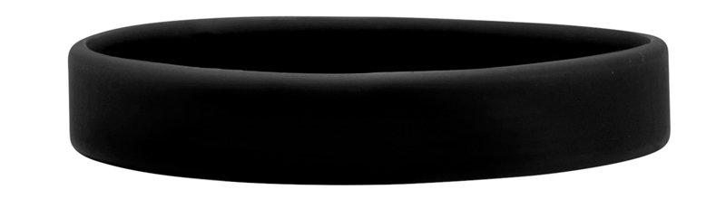 black silicone wristband