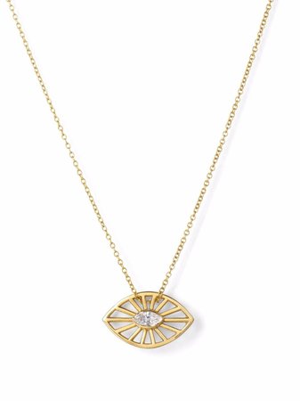 THE ALKEMISTRY 18kt Yellow Gold Eye Diamond Necklace - Farfetch