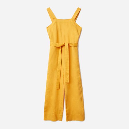 Women’s Linen Square-Neck Jumpsuit | Everlane yellow
