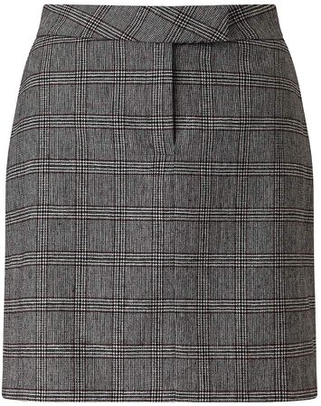 Mallory Skirt in Grey Mix Check