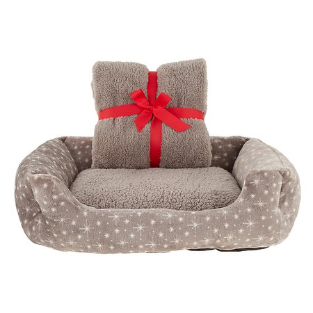 Top Paw® Snowflake Pet Bed and Blanket Sleep Set | dog Cuddler Beds | PetSmart
