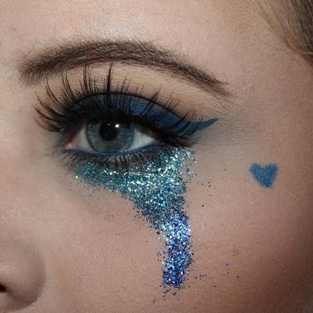 blue tears makeup