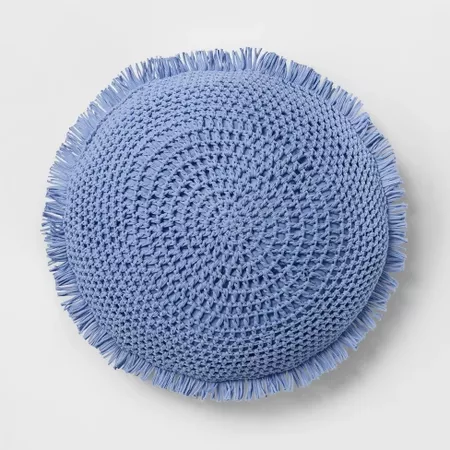 Round Knit With Fringe Oversized Throw Pillow - Opalhouse™ : Target