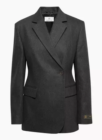 Babaton ARCHITECT BLAZER | Wool-cashmere single-button wrap blazer