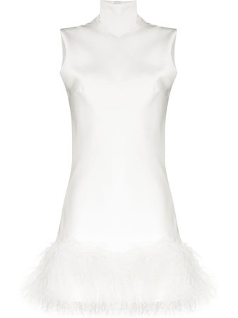 16Arlington Umiko feather-trimmed Mini Dress - Farfetch