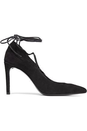 Foxy lace-up suede pumps | MAJE | Sale up to 70% off | THE OUTNET