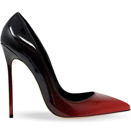 red & black heel