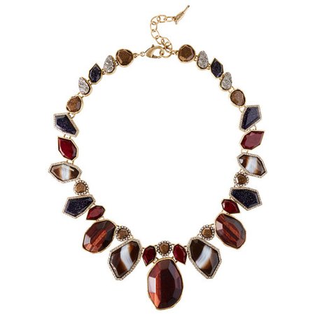 Red Tiger'd Eye Statement Necklace