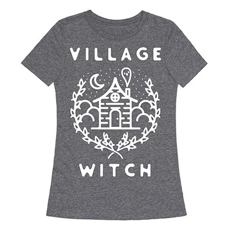 Amazon.com: LookHUMAN Village Witch Womens Fitted Triblend Tee: Gateway