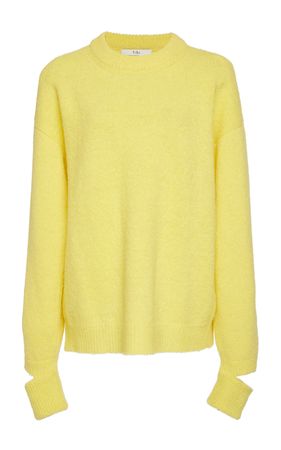 Airy Spliced Sleeve Alpaca Sweater by Tibi | Moda Operandi
