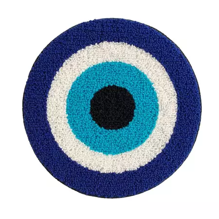 Evil Eye Embroidered Coaster Big
