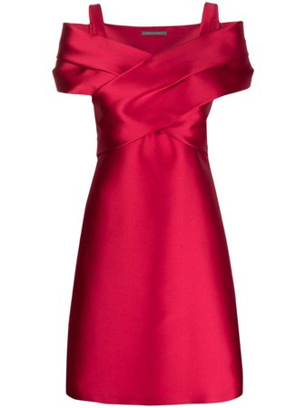 Shop Alberta Ferretti V-neck short dress with Express Delivery - FARFETCH