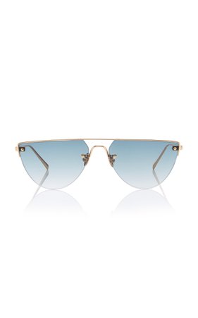 Corsaro D-Frame Gold-Tone Sunglasses by Spektre | Moda Operandi