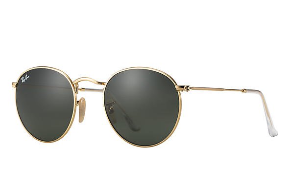 Ray-Ban Round Metal RB3447 Gold - Metal - Green Lenses - 0RB344700150 | Ray-Ban® Denmark