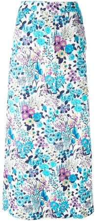 Pre-Owned floral print skirt