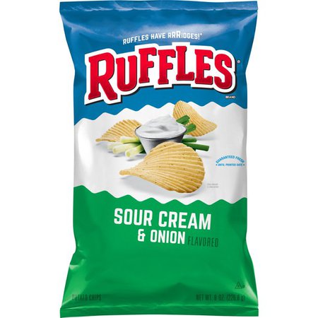 Ruffles Potato Chips Sour Cream & Onion 8.0 Ounce - Walmart.com