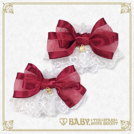 Heart Ribbon Tulle Lace Cuffs by Baby, the Stars Shine Bright