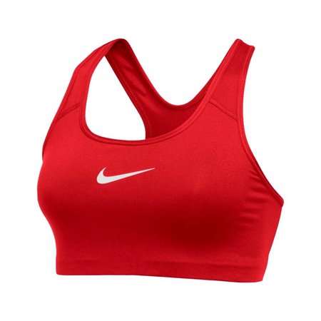 red Nike sports bra