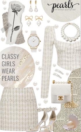 cream with pearls