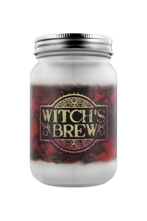 Witch's Brew Frosted Mason Jar Drinking Glass | Gothic