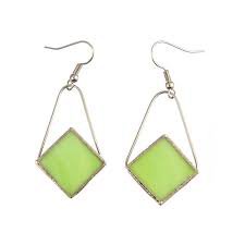 lime green earring - Google Search