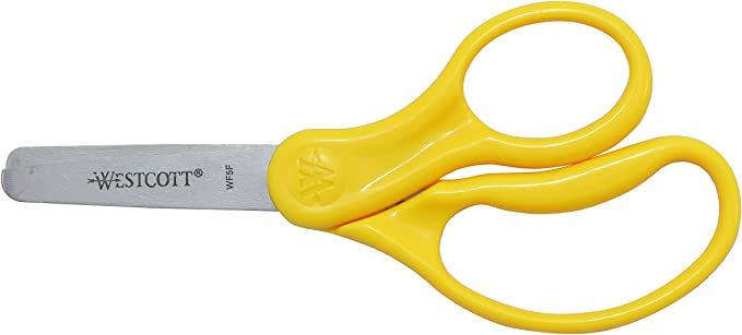 .com .com : Westcott Classic Kids Scissors, Blunt Tip, 5 Inch,  Neon Yellow (15970) : Child Scissors : Toys & Games