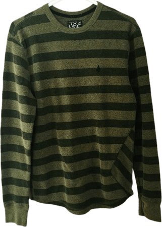 striped green shirt