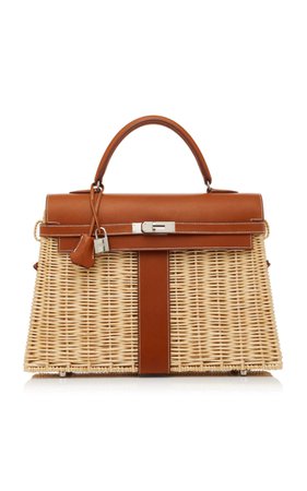 Hermès 35cm Fauve Barenia Barenia Leather and Osier Wicker Limited Edition Kelly Picnic by Heritage Auctions Special Collections | Moda Operandi
