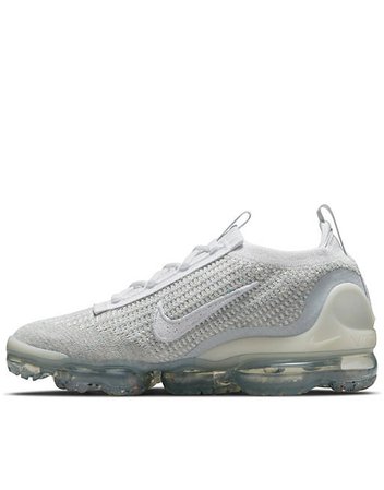 Nike Air Vapormax 2021 flyknit MOVE TO ZERO sneakers in gray and white | ASOS