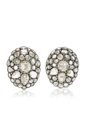 Silver & Gold Diamond Earrings