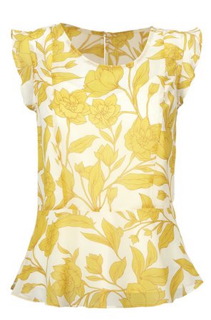 yellow flower blouse