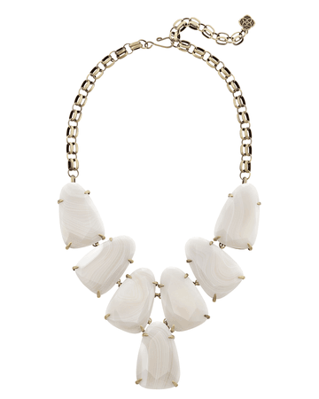 white statement necklace - Google Search