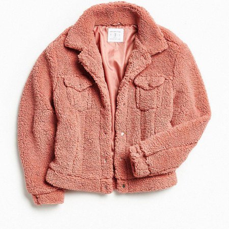 Urban Outfitters Oversized Pink Sherpa Jacket | Poshmark