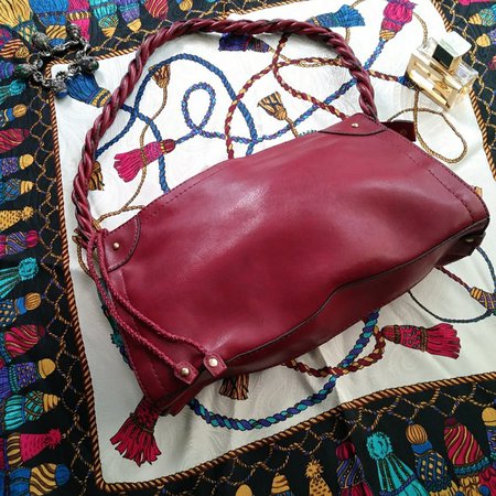 Kim Rogers Bags | Bag Braided Red Burgundy Gold | Poshmark