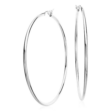 silver hoop earrings - Google Search