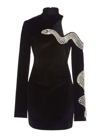 black snake mini dress
