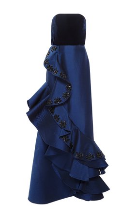 Grace Kelly Embellished Strapless Gown by Johanna Ortiz | Moda Operandi