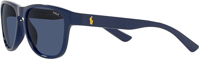 Amazon.com: Polo Ralph Lauren PH4180U Universal Fit Square Sunglasses, Shiny Navy Blue/Dark Blue, 56 mm : Clothing, Shoes & Jewelry