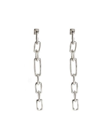 Alexis Bittar Long Chain Link Post Earrings | Neiman Marcus