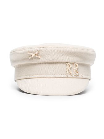 Shop Ruslan Baginskiy beaded detail cotton cap with Express Delivery - Farfetch