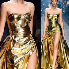 golden dress