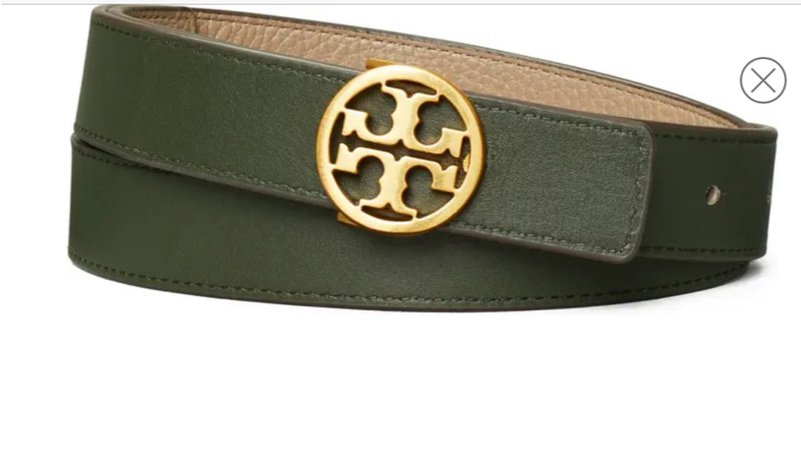 Tory Burch suede belt olive green