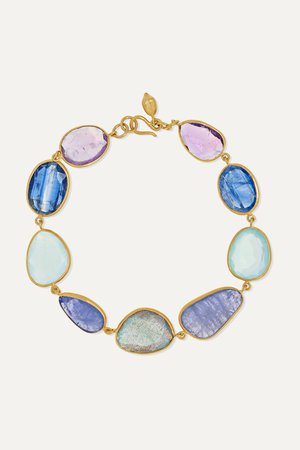 Gold Pacific Blues 18-karat gold multi-stone bracelet | Pippa Small | NET-A-PORTER