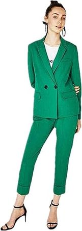 Amazon.com: Green Notch Lapel Women Pantsuits Women Blazer Formal Ladies Business Office Tuxedos Work Wear Suits : Clothing, Shoes & Jewelry