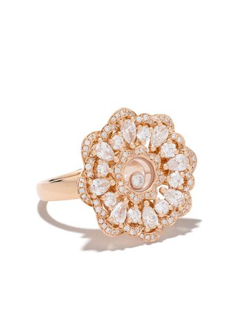 Chopard 18kt Rose Gold Happy Precious Ring - Farfetch