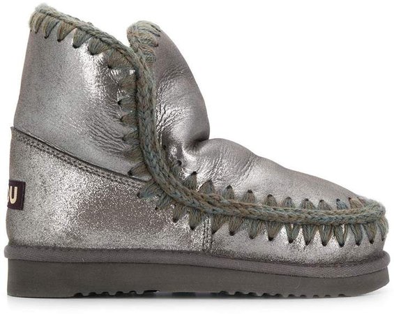 metallic snow boots