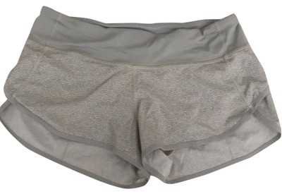 Lululemon Grey and White Athletic Shorts Size 6 (S, 28) - Tradesy