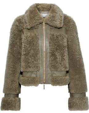 Fleeting Leather-trimmed Shearling Jacket