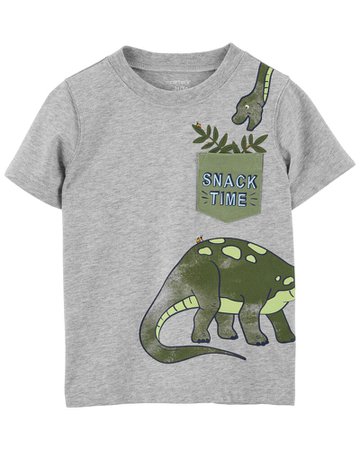 Toddler Heather Dinosaur Pocket Tee | carters.com