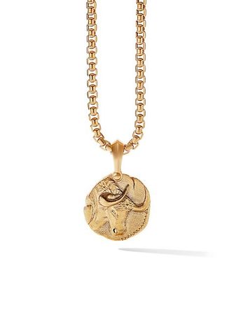 Shop David Yurman Taurus Amulet in 18K Yellow Gold | Saks Fifth Avenue